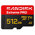 SanDisk micro SDXC Extreme PRO 512GB UHS-I U3 (250R/170W MB/s, UHS-I U3 V30) + adaptér