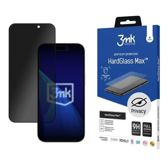 3mk HardGlass Max Privacy Black pro Apple iPhone 16 Pro