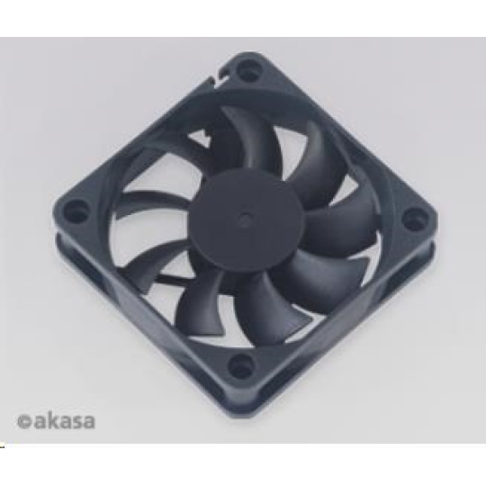 Ventilátor AKASA AK-6015MS, 60 x 15 mm, zapuzdrené ložisko, čierny