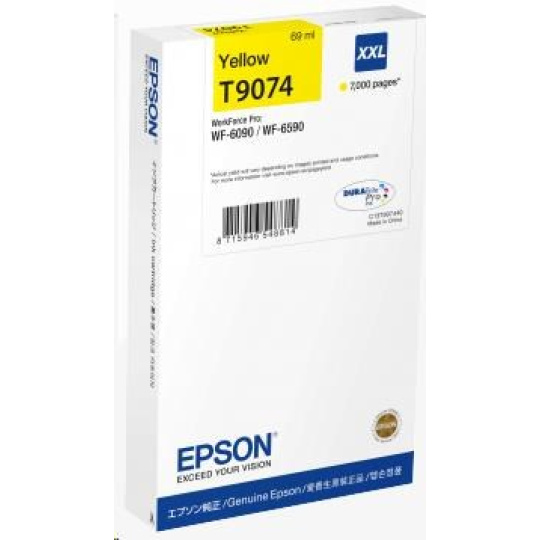 Atramentová kazeta EPSON WorkForce-WF-6xxx žltá XXL 69 ml