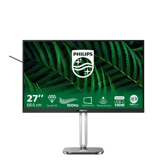 BAZAR - Philips MT 27" 27B2G5601 - 2560x1440,IPS,100Hz,HDMI,DP,USBhub,USB-C,RJ45,Repro,Pivot - rozbaleno
