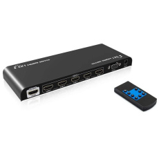 PremiumCord 4Kx2K@60Hz HDMI 2.0 prepínač 5:1 HDR, RS232 s diaľkovým ovládaním PremiumCord 4Kx2K@60Hz HDMI 2.0 prepínač 5:1 HDR, RS232 s diaľkovým ovládaním