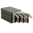 Interný box CHIEFTEC 3x 5,25" pre 4x SAS/SATA HDD, čierny, hot-swap, ALU