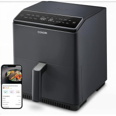 Cosori Dual Blaze 6.4L SMART horkovzdušná fritéza + 5x špíz a gril. rošt, black Cosori Dual Blaze 6.4L SMART horkovzdušná fritéza + 5x špíz a gril. rošt, black