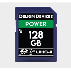 Delkin SD Power 2000X UHS-II U3 (V90) R300/W250 128GB Delkin SD Power 2000X UHS-II U3 (V90) R300/W250 128GB