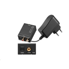 PREMIUMCORD Prevodník z digitálneho SPDIF a optického Toslinku na 2x CINCH PREMIUMCORD Prevodník z digitálneho SPDIF a optického Toslinku na 2x CINCH
