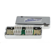 Spojovací box STP Cat6 narážecí, stříbrná Spojovací box STP Cat6 narážecí, stříbrná