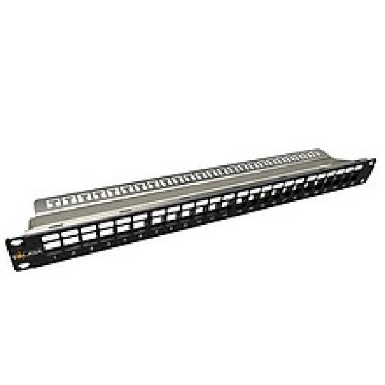 Solarix Modulárny nemontovaný patch panel 24 portov 1U SX24M-0-STP-BK-UNI-N