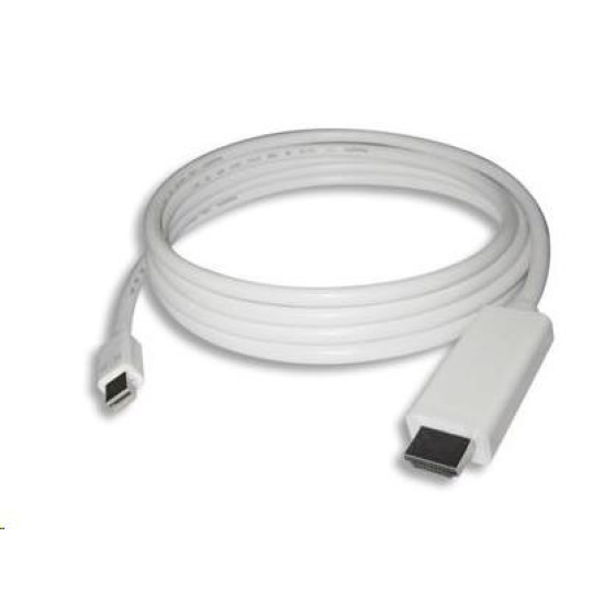 Kábel PREMIUMCORD Mini DisplayPort - HDMI 1 m, biely