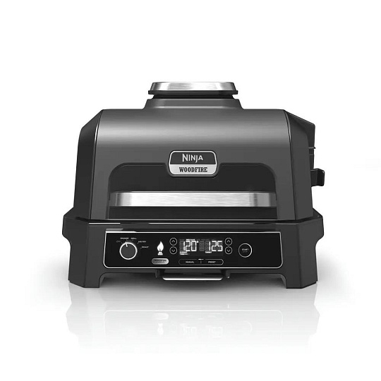 Ninja OG850EU Woodfire Pro XL, černý, elektrický gril a udírna, technologie Woodfire, teplotní sonda, 4v1 Airfryer