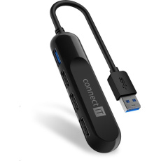 CONNECT IT Rozbočovač USB-A USB 3.0, externá, čierna CONNECT IT Rozbočovač USB-A USB 3.0, externá, čierna