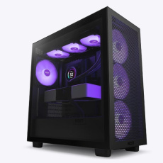 Skriňa NZXT H7 Flow edition / ATX / 2x120 mm ventilátor / USB-C / 2x USB / sklenená bočnica / sieťovaný panel / biela a čierna