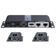 PREMIUMCORD HDMI 1-2 splitter+extender cez CAT6/6a/7, FULL HD, 3D PREMIUMCORD HDMI 1-2 splitter+extender cez CAT6/6a/7, FULL HD, 3D