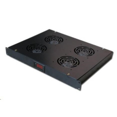 BAZAR - 19" ventilační jednotka XtendLan, 4 ventilátory, LCD display, termostat, hloubka 350mm, černá - poškozeno BAZAR - 19" ventilační jednotka XtendLan, 4 ventilátory, LCD display, termostat, hloubka 350mm, černá - poškozeno
