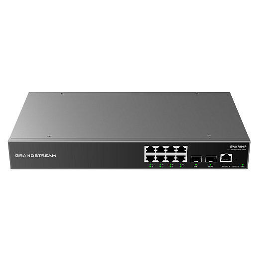 Grandstream GWN7801P Layer 2+ Managed Network PoE Switch 8 portů / 2 SFP Grandstream GWN7801P Layer 2+ Managed Network PoE Switch 8 portů / 2 SFP