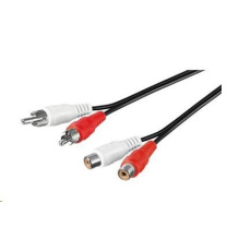 PREMIUMCORD Predlžovací audio kábel 2x Cinch - 2x Cinch (RCA, M/F) 2m PREMIUMCORD Predlžovací audio kábel 2x Cinch - 2x Cinch (RCA, M/F) 2m