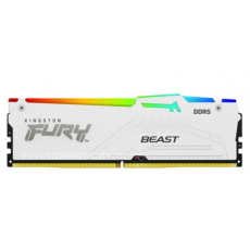KINGSTON DIMM DDR5 64GB (Kit of 4) 5200MT/s CL40 FURY Beast White RGB XMP KINGSTON DIMM DDR5 64GB (Kit of 4) 5200MT/s CL40 FURY Beast White RGB XMP