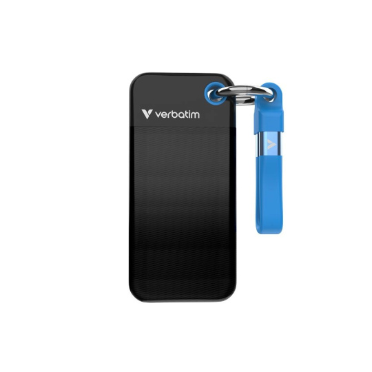 VERBATIM Externí SSD Pocket SSD 2TB, USB-C 3.1, černá/modrá