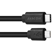 Dátový a nabíjací kábel USB Type-C na USB Type-C, 100 cm, čierny Dátový a nabíjací kábel USB Type-C na USB Type-C, 100 cm, čierny