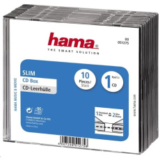 Náhradné puzdro na CD Hama, priehľadné, 5 ks