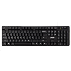 ACER drátová klávesnice AKW100,USB 2.0,5 mil. úhozů,voděodolná,Black ACER drátová klávesnice AKW100,USB 2.0,5 mil. úhozů,voděodolná,Black