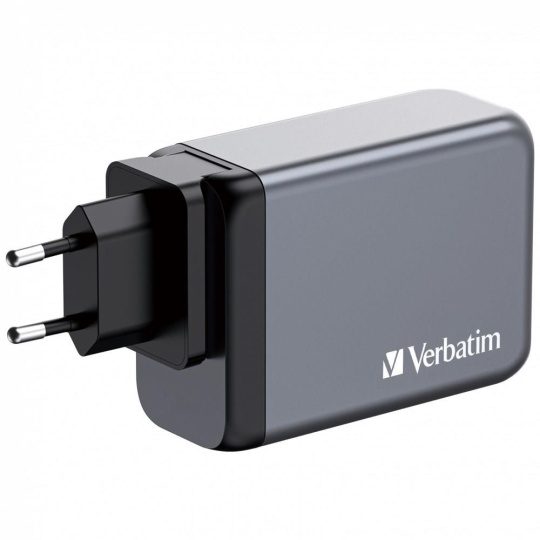 VERBATIM GaN Nabíječka do sítě GNC-200, 200W, 3x USB-C, 1x USB