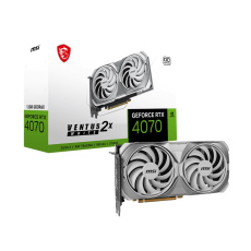 MSI VGA NVIDIA GeForce RTX 4070 VENTUS 2X WHITE 12G OC, 12G GDDR6X, 3xDP, 1xHDMI