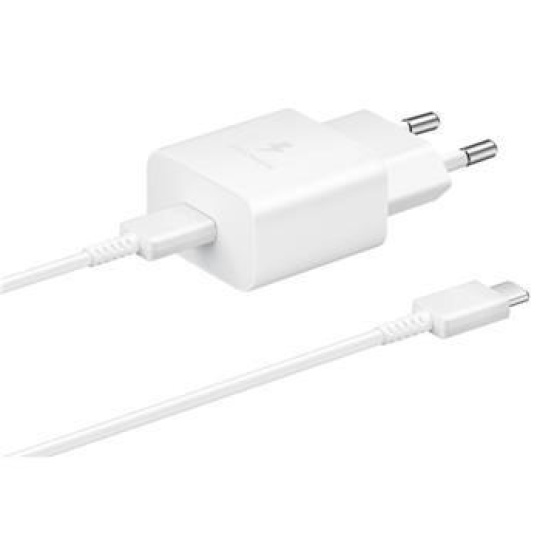 Cestovná nabíjačka Samsung EP-TA800XWE, rýchle nabíjanie 25 W, kábel USB-C, biela