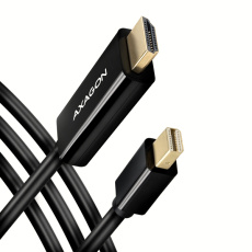 AXAGON RVDM-HI14C2, Mini DisplayPort -> HDMI 1.4 redukcie / kábel 1.8 m, 4K/30Hz AXAGON RVDM-HI14C2, Mini DisplayPort -> HDMI 1.4 redukcie / kábel 1.8 m, 4K/30Hz