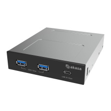 AKASA USB přední panel USB-C a dual USB-A porty, 3.5'' PC bay AKASA USB přední panel USB-C a dual USB-A porty, 3.5'' PC bay