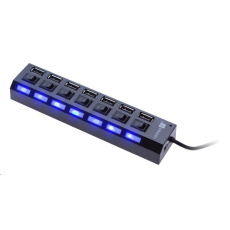 Rozbočovač USB CONNECT IT Mohutný prepínač, 7 portov ON/OFF Rozbočovač USB CONNECT IT Mohutný prepínač, 7 portov ON/OFF