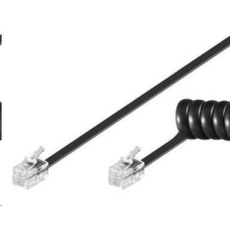 Telefónny kábel do slúchadiel PremiumCord Twisted 4 Cores 4m - čierny Telefónny kábel do slúchadiel PremiumCord Twisted 4 Cores 4m - čierny