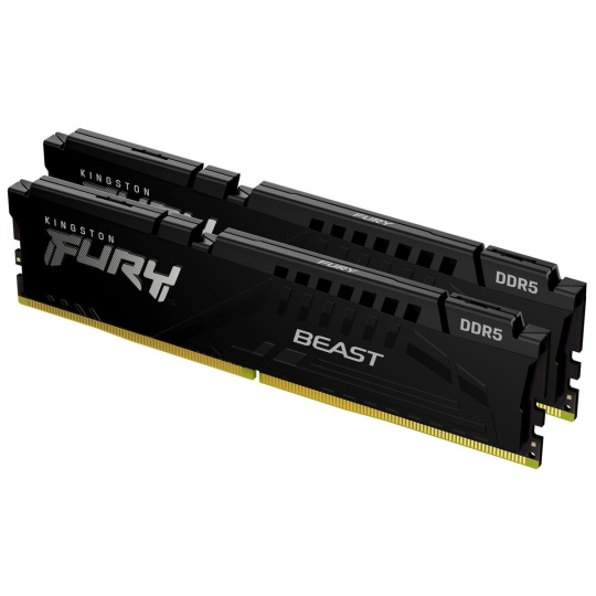 KINGSTON DIMM DDR5 64GB (Kit of 2) 6400MT/s CL32 ECC FURY Beast XMP Černá