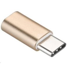 Adaptér PREMIUMCORD USB 3.1 C/male - USB 2.0 Micro-B/ženské, zlaté Adaptér PREMIUMCORD USB 3.1 C/male - USB 2.0 Micro-B/ženské, zlaté