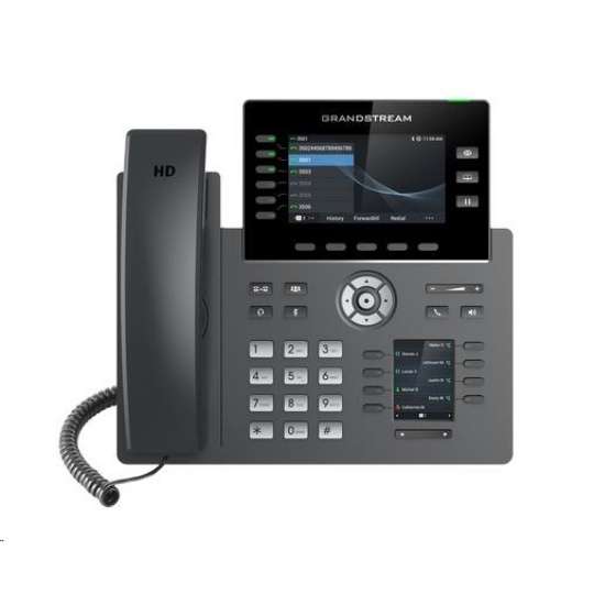 Grandstream GRP2616 [telefón VoIP - 6x účet SIP, HD audio, 48 prog.tl+6 predvolieb, 2xLAN 1Gbps, WiFi,USB,Bluetooth,PoE]