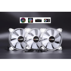 1stCOOL Fan KIT AURA EVO 1 ARGB, 3x Dual Ring fan + ARGB Nano controller