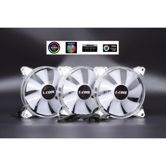 1stCOOL Fan KIT AURA EVO 1 ARGB, 3x Dual Ring fan + ARGB Nano controller 1stCOOL Fan KIT AURA EVO 1 ARGB, 3x Dual Ring fan + ARGB Nano controller