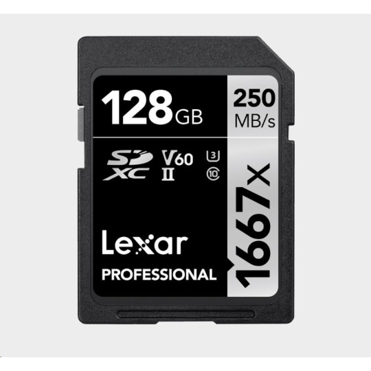 Lexar SDXC Pro 1667X UHS-II U3 R250/W120 (V60) 128G