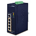 Planet switch IGS-504HPT, průmysl.verze 5xGbE, DIN, 4xPoE+, IP40, -40 až 75°C, 12-56V