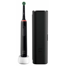 Oral-B Pro 3 3500 elektrický zubní kartáček, oscilační, 3 programy, vizuální senzor tlaku, časovač, černý Oral-B Pro 3 3500 elektrický zubní kartáček, oscilační, 3 programy, vizuální senzor tlaku, časovač, černý