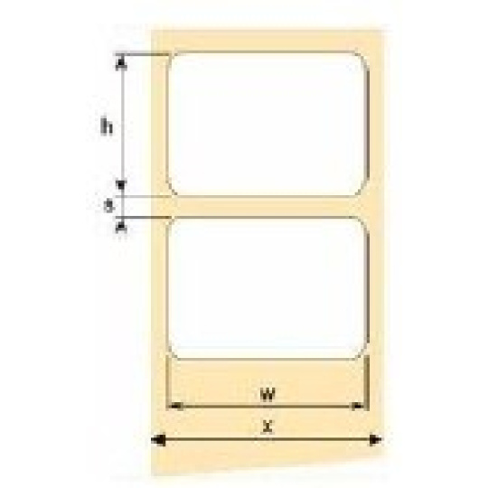 OEM samolepiace etikety 50 mm x 30 mm, biely papier, cena za 1500 ks