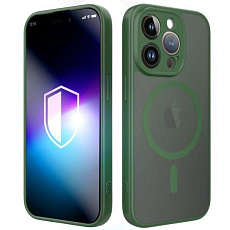 3mk ochranný kryt Misty MagCase Green pro Apple iPhone 14 Pro