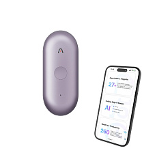 PLAUD Note Pin S Purple - AI hlasový záznamník + náramek a šňůrka na krk