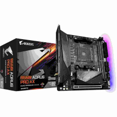 GIGABYTE MB Sc AM4 B550 I AORUS PRO AX, AMD B550I, 2 x DDR4, Wi-Fi, HDMI