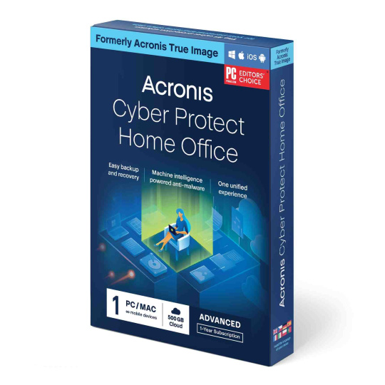 Acronis Cyber Protect Home Office Advanced Subscription 1 počítač + 500 GB úložisko Acronis Cloud - predplatné na 1 rok