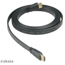 AKASA Proslim HDMI kábel, podpora Ethernetu, rozlíšenie 2K a 4K, pozlátené konektory, 2 m
