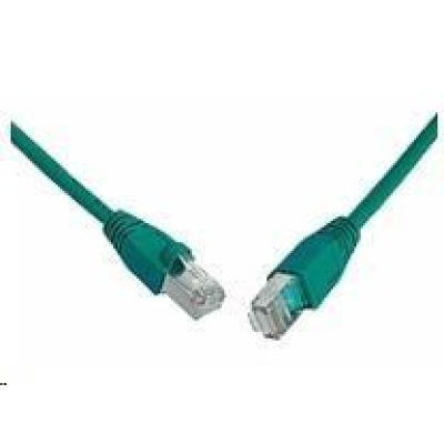 Solarix Patch kábel CAT5E SFTP PVC 2m zelený odolný proti zaseknutiu C5E-315GR-2MB