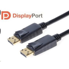 PREMIUMCORD DisplayPort 1.2 pripojovací kábel M/M, pozlátené konektory, 3 m