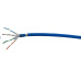 FTP kabel PlanetElite, Cat6A, drát, 4pár LS0H, Dca, stíněný, modrý, 500m
