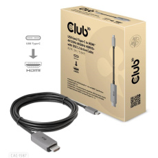 BAZAR - Club3D kabel USB-C na HDMI, 4K120Hz 8K60Hz HDR10 s DSC1.2, Aktivní kabel, M/M, 3m - Poškozený obal (Komplet) BAZAR - Club3D kabel USB-C na HDMI, 4K120Hz 8K60Hz HDR10 s DSC1.2, Aktivní kabel, M/M, 3m - Poškozený obal (Komplet)